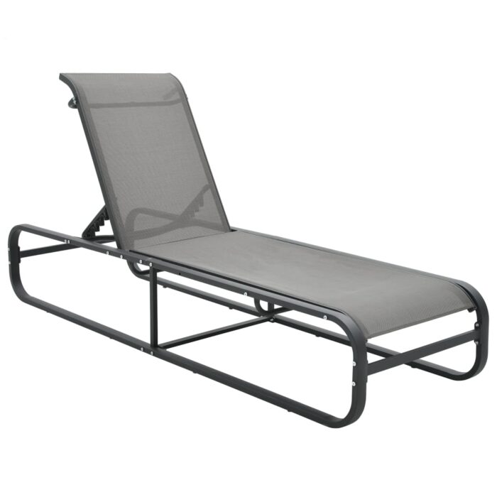 Chaise longue Aluminium et textilène – Image 1