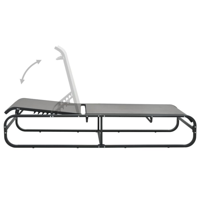 Chaise longue Aluminium et textilène – Image 2