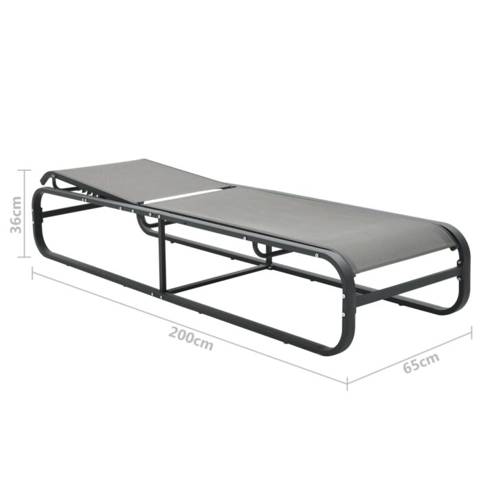 Chaise longue Aluminium et textilène – Image 7
