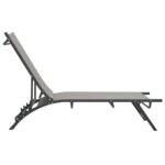 Chaises longues lot de 2 Textilène et acier – Image 2