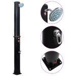 Douche solaire d'extérieur avec pomme de douche et robinet 40 L