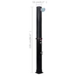 Douche solaire d'extérieur avec pomme de douche et robinet 40 L – Image 10