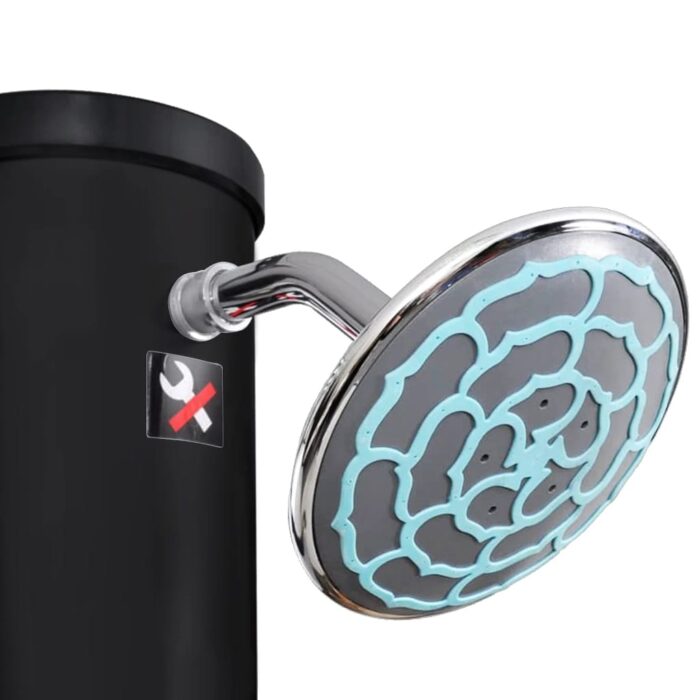 Douche solaire d'extérieur avec pomme de douche et robinet 40 L – Image 8