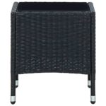 Table de jardin Noir 40x40x45 cm Résine tressée – Image 2