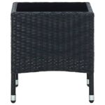 Table de jardin Noir 40x40x45 cm Résine tressée – Image 3