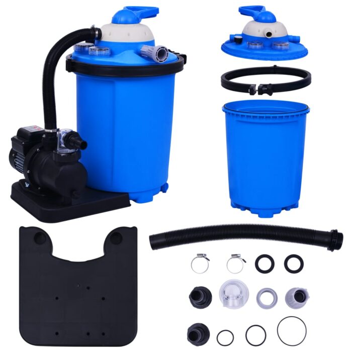 Pompe de filtration à sable avec minuterie 550 W 50 L – Image 12