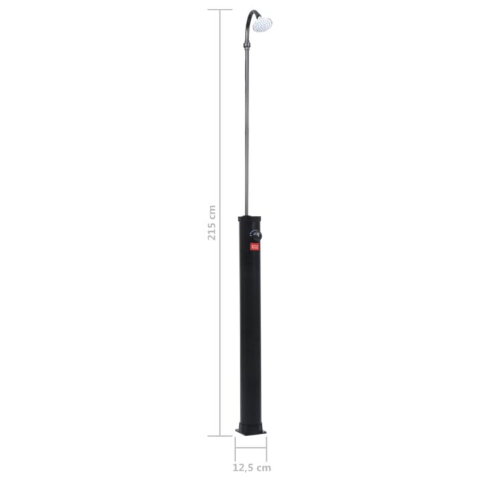 Douche solaire de jardin Noir 215 cm 8 L – Image 10