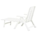 Chaise longue pliable Plastique Blanc – Image 5