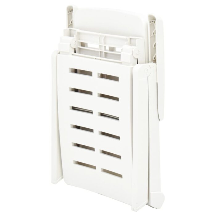 Chaise longue pliable Plastique Blanc – Image 6