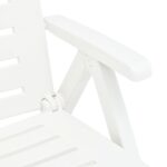 Chaise longue pliable Plastique Blanc – Image 7