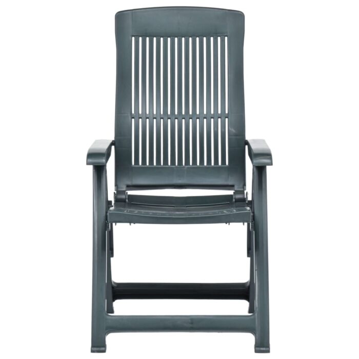 Chaises inclinables de jardin lot de 2 Plastique Vert – Image 2
