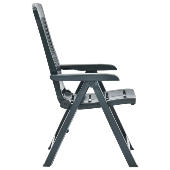 Chaises inclinables de jardin lot de 2 Plastique Vert – Image 3