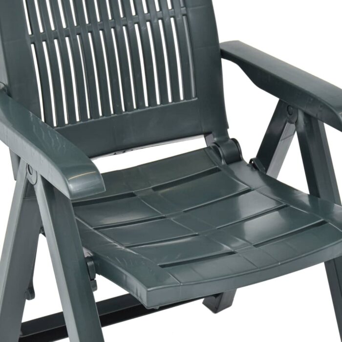 Chaises inclinables de jardin lot de 2 Plastique Vert – Image 7
