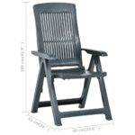 Chaises inclinables de jardin lot de 2 Plastique Vert – Image 8