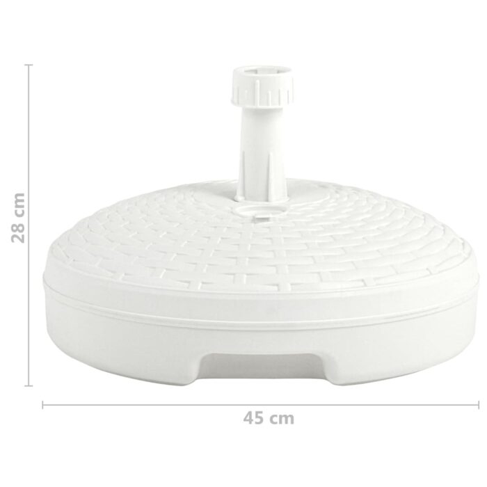 Socle de parasol rempli de sable/d'eau 20 L Plastique rotin – Image 5