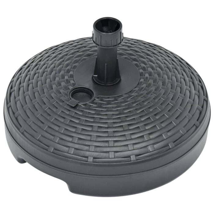 Socle de parasol rempli de sable/d'eau 20 L Plastique rotin – Image 3