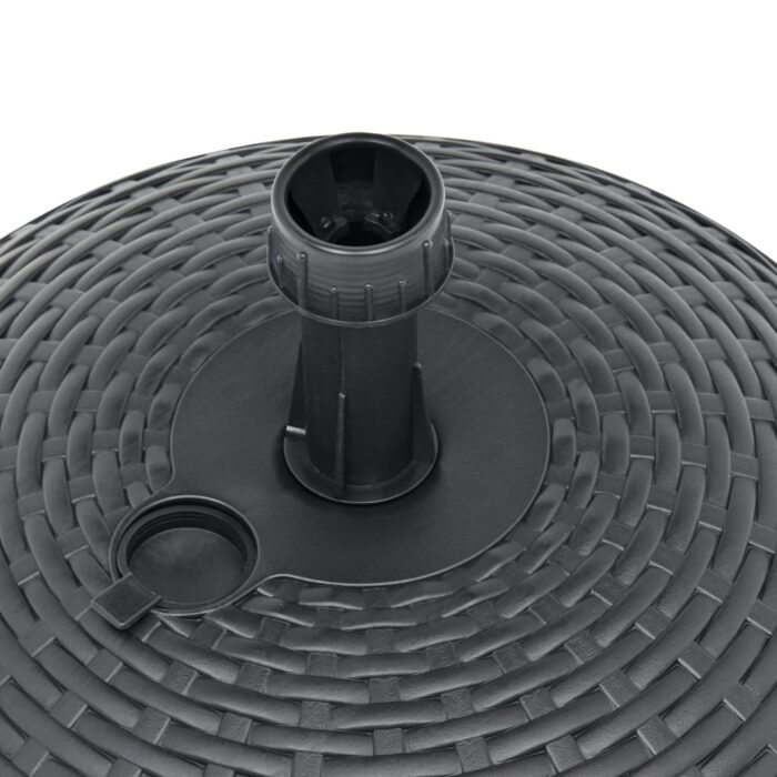 Socle de parasol rempli de sable/d'eau 20 L Plastique rotin – Image 4