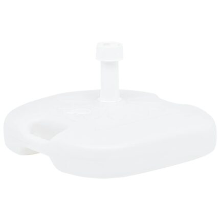 Socle de parasol rempli de sable/d'eau 16 L Blanc Plastique