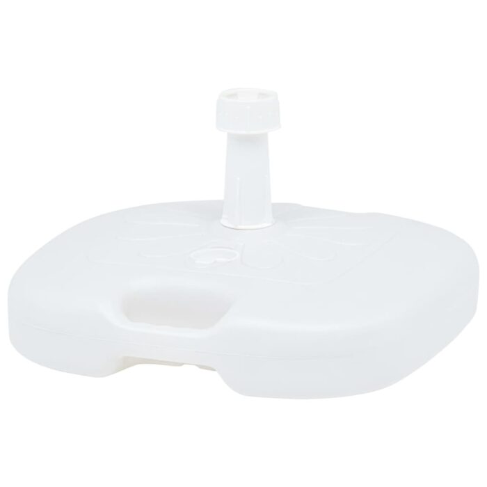 Socle de parasol rempli de sable/d'eau 16 L Blanc Plastique – Image 2