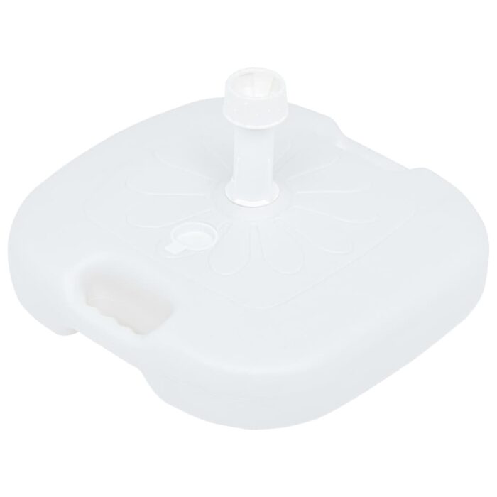 Socle de parasol rempli de sable/d'eau 16 L Blanc Plastique – Image 3