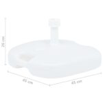 Socle de parasol rempli de sable/d'eau 16 L Blanc Plastique – Image 5