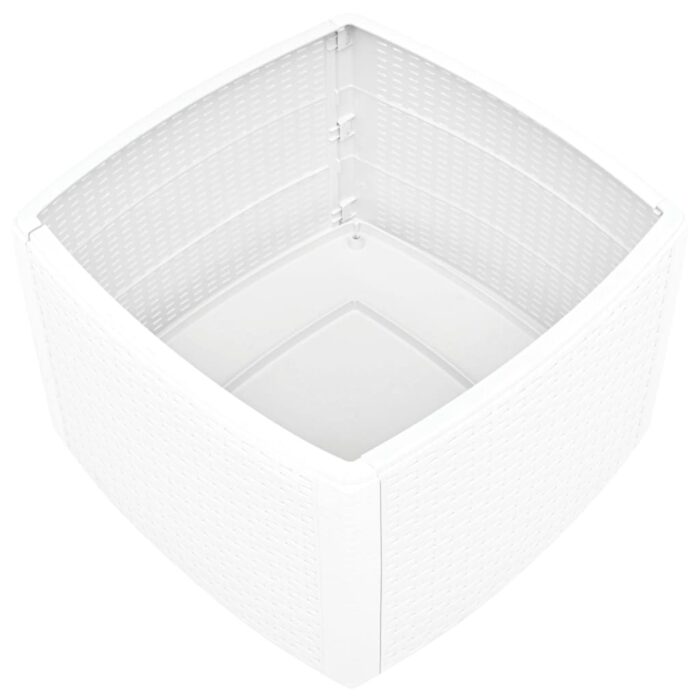 Table d'appoint Blanc 54x54x36,5 cm Plastique – Image 4