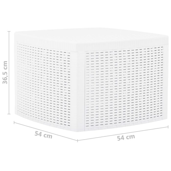 Table d'appoint Blanc 54x54x36,5 cm Plastique – Image 5