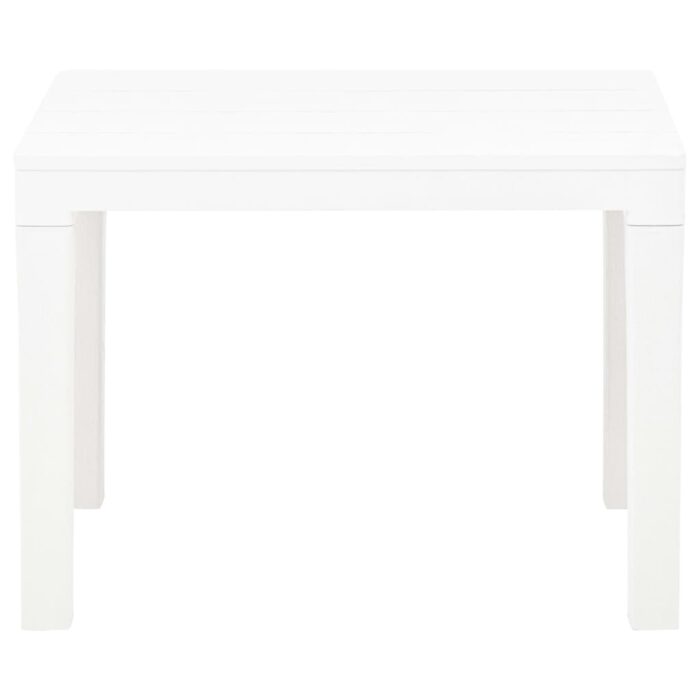 Bancs de jardin lot de 2 Blanc Plastique – Image 2