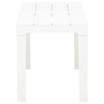 Bancs de jardin lot de 2 Blanc Plastique – Image 3