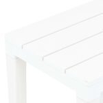 Bancs de jardin lot de 2 Blanc Plastique – Image 4