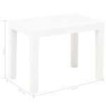 Bancs de jardin lot de 2 Blanc Plastique – Image 5