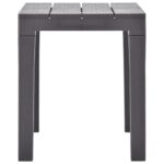 Bancs de jardin lot de 2 Moka Plastique – Image 3