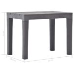 Bancs de jardin lot de 2 Moka Plastique – Image 4