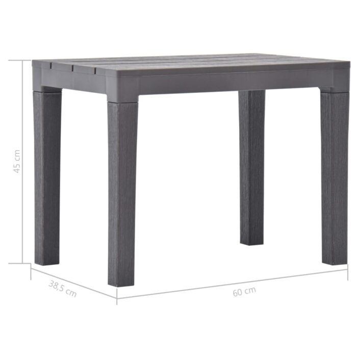 Bancs de jardin lot de 2 Moka Plastique – Image 4