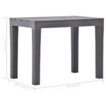 Bancs de jardin lot de 2 Moka Plastique – Image 5