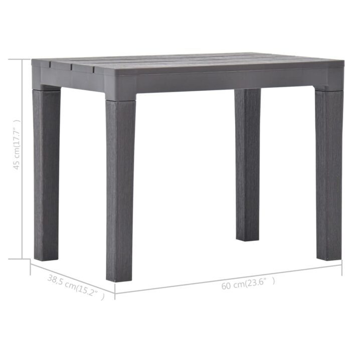 Bancs de jardin lot de 2 Moka Plastique – Image 5