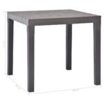Table de jardin Moka 78x78x72 cm Plastique – Image 4