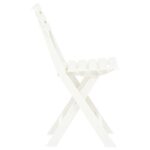 Chaises de jardin pliables lot de 2 Plastique Blanc – Image 4