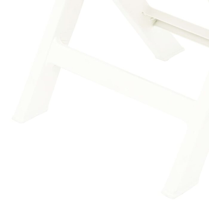 Chaises de jardin pliables lot de 2 Plastique Blanc – Image 6
