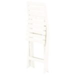 Chaises de jardin pliables lot de 2 Plastique Blanc – Image 7