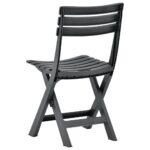 Chaises de jardin pliables lot de 2 Plastique Anthracite – Image 4