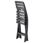 Chaises de jardin pliables lot de 2 Plastique Anthracite – Image 5