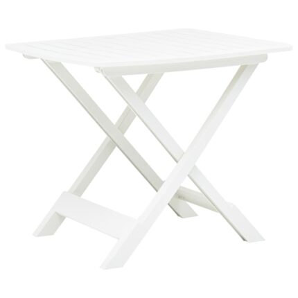 Table pliable de jardin Blanc 79x72x70 cm Plastique