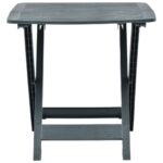 Table pliable de jardin Vert 79x72x70 cm Plastique – Image 3