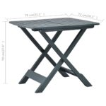 Table pliable de jardin Vert 79x72x70 cm Plastique – Image 6