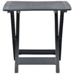 Table pliable de jardin Anthracite 79x72x70 cm Plastique – Image 2