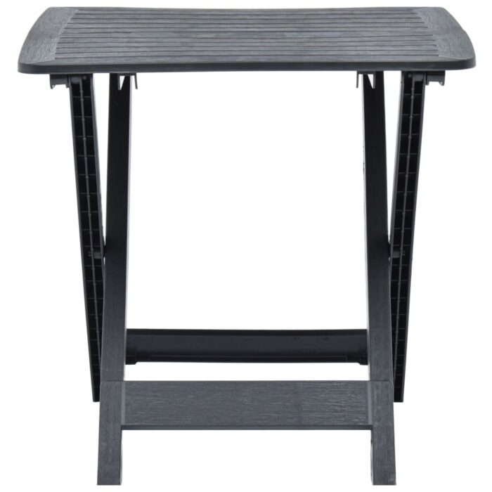 Table pliable de jardin Anthracite 79x72x70 cm Plastique – Image 2
