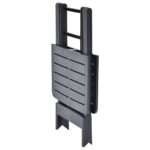 Table pliable de jardin Anthracite 79x72x70 cm Plastique – Image 3