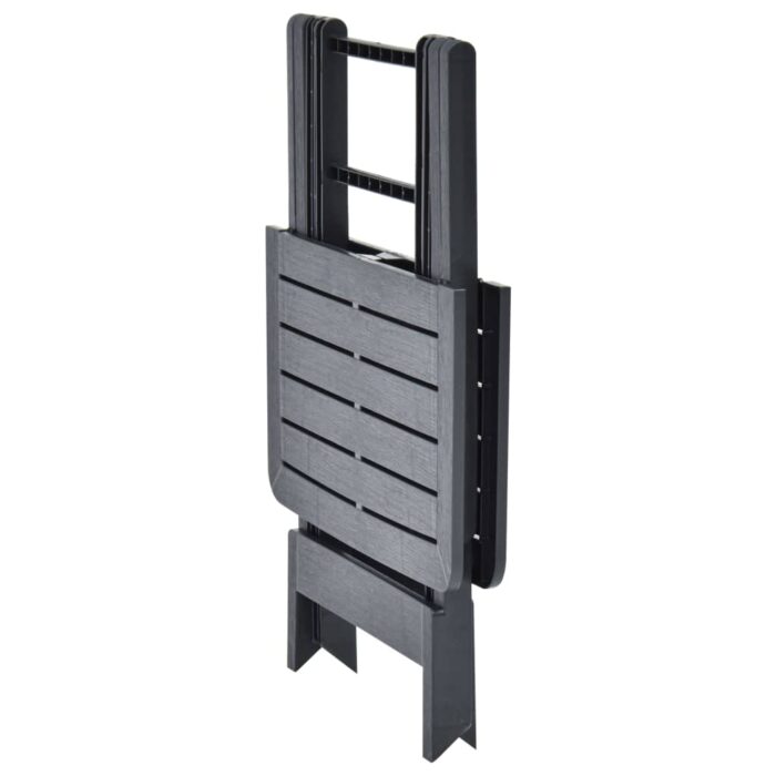 Table pliable de jardin Anthracite 79x72x70 cm Plastique – Image 3