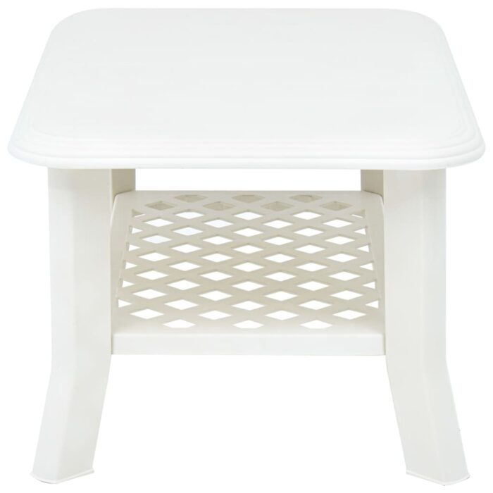 Table basse Blanc 90x60x46 cm Plastique – Image 2